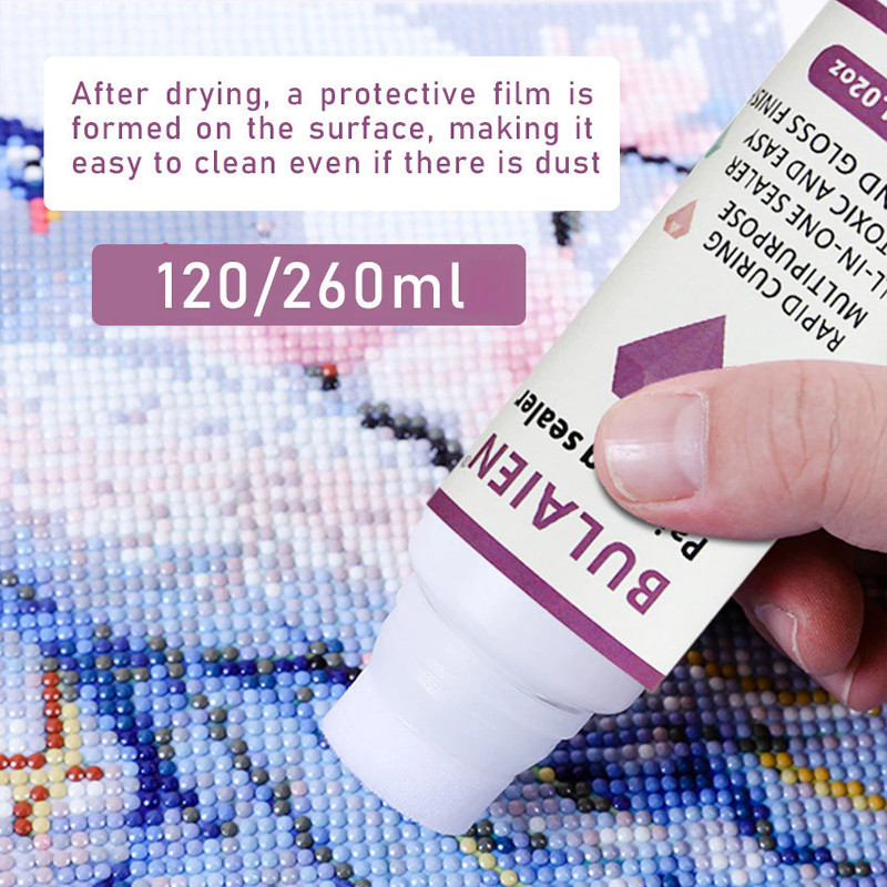 

【Brand New】260ml Lem Lukisan Diamond Painting Glue Wax Lem 5d Pelindung Lukisan Glue Tahan Air Permanent Hold Shine Effect Sealer Brightener Untuk Kerajinan Tangan