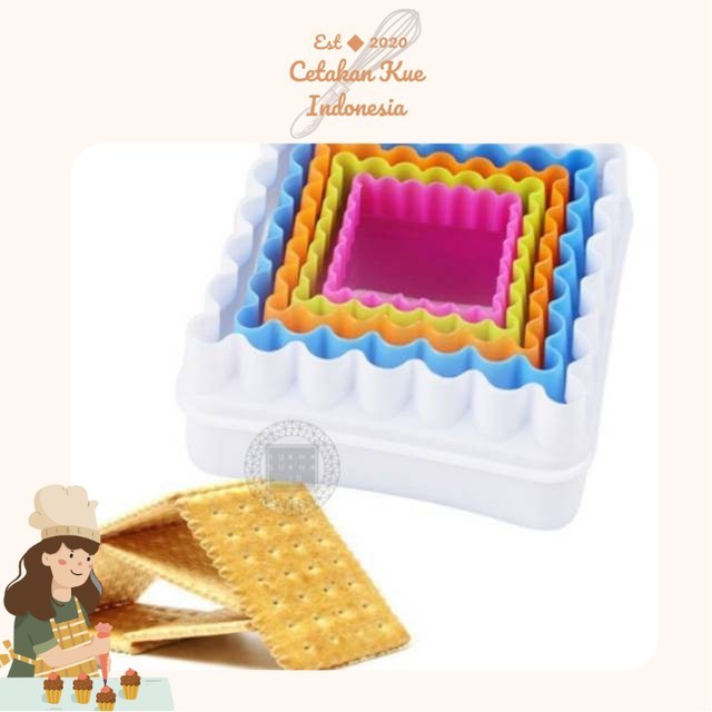 

{CKI} Cookies Cutter/ Alat Potong Square 5pcs