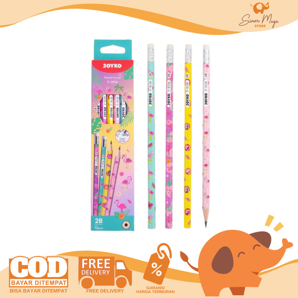 

DIJUAL LUSINAN Joyko Pencil Pensil P-8156 2B Flamingo