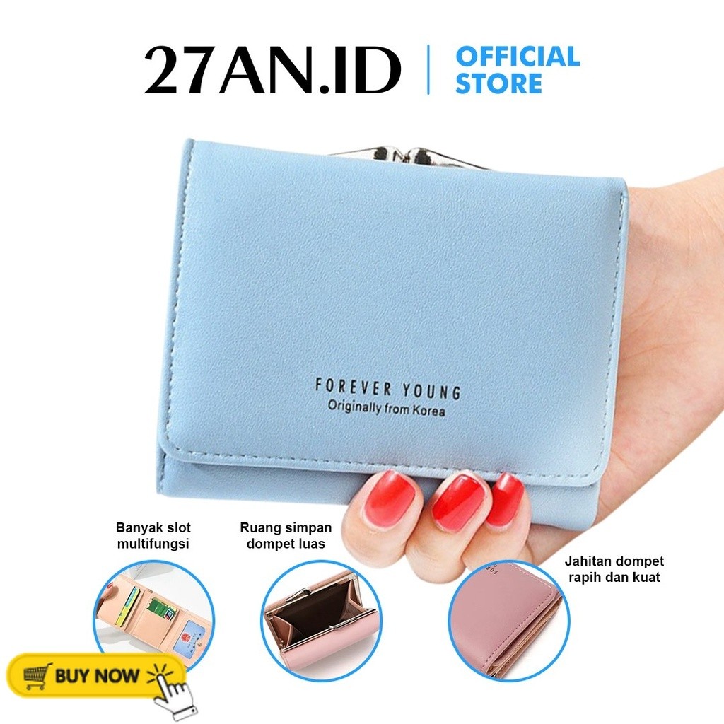 (27AN.ID) Dompet Lipat wanita F6 Dompet Mini Wanita Tebal C5