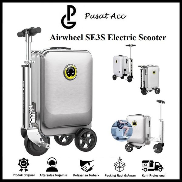 Airwheel SE3S Electric Scooter Suitcase Luggage Deluxe 20inch - Airwheel Koper Elektrik Skuter Grey