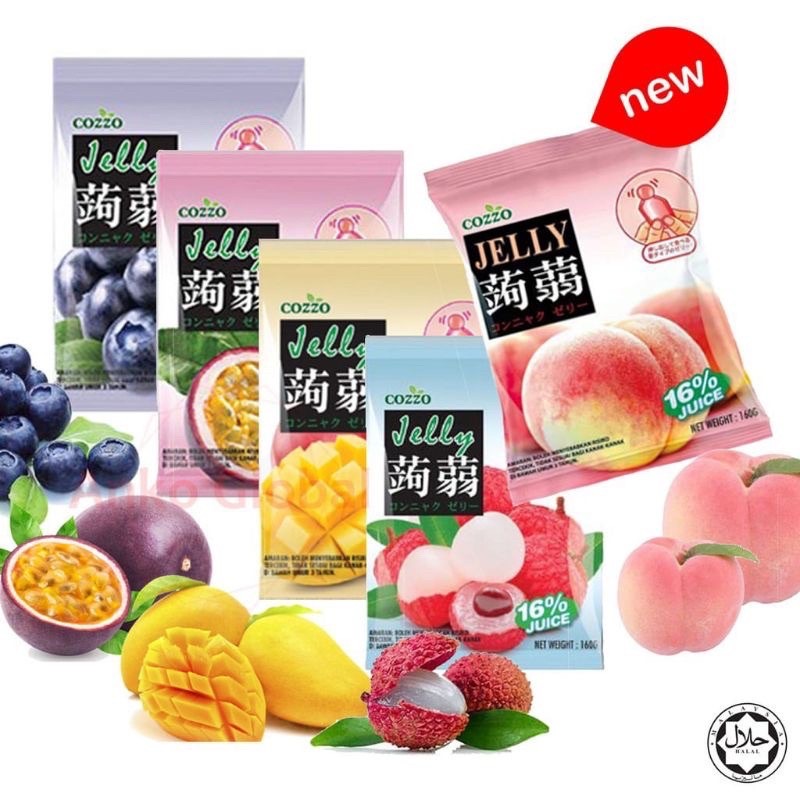 

Cozzo Jelly Zero Fat Konnyaku Jelly Pouch 蒟蒻 160g Cemilan Jelly PO ya kk