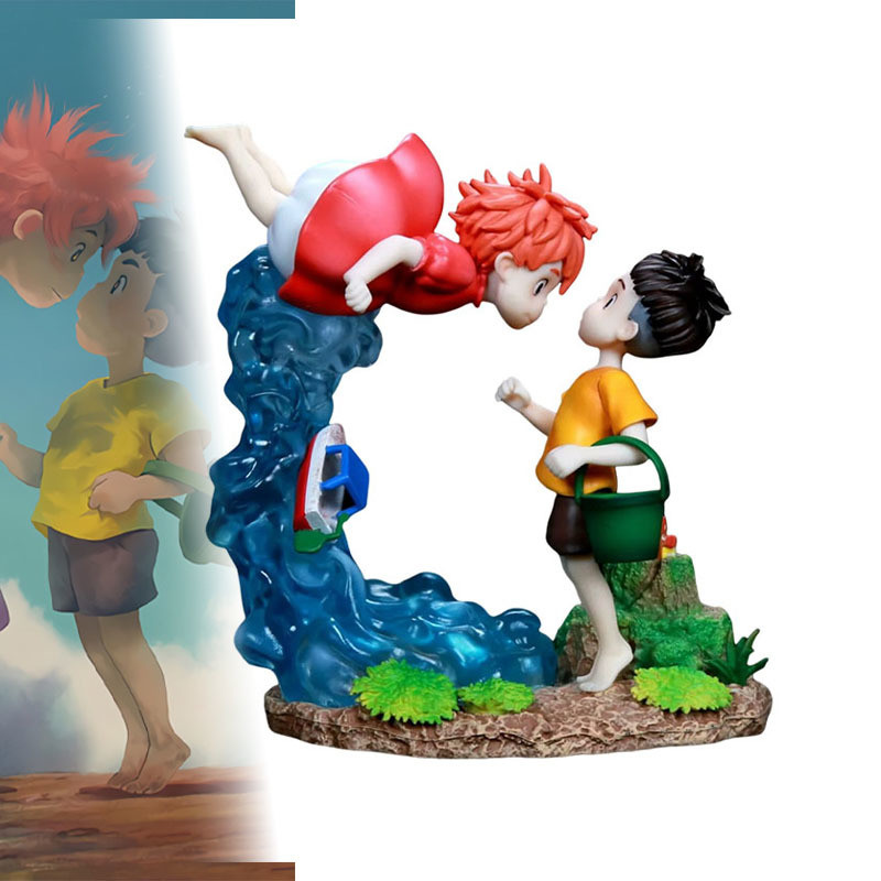 15cm Ponyo On The Cliff Figure Ponyo Sousky Seagal Figure Pvc Gk Statue Anime Action Figurine Model 