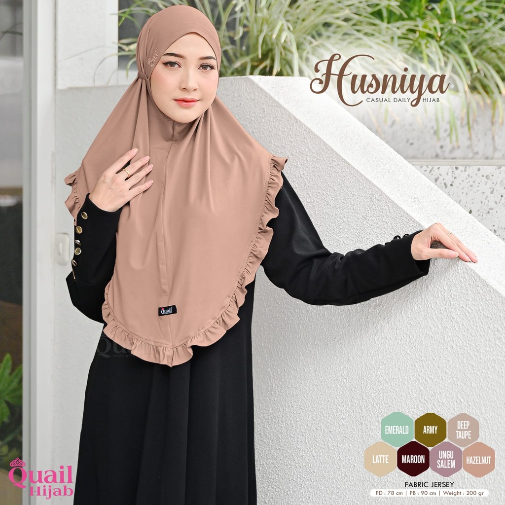 Husniya Casual Daily Hijab Original Quail Jilbab Quail Jilbab Husniya Quail Hijab Instan Quail Hijab