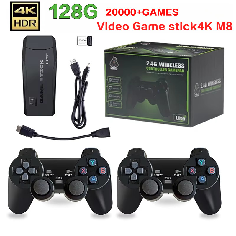 Video Game Console 2.4G ps 2 full game + stick 2 Double Wireless Controller Game Stick 4K 10000 game