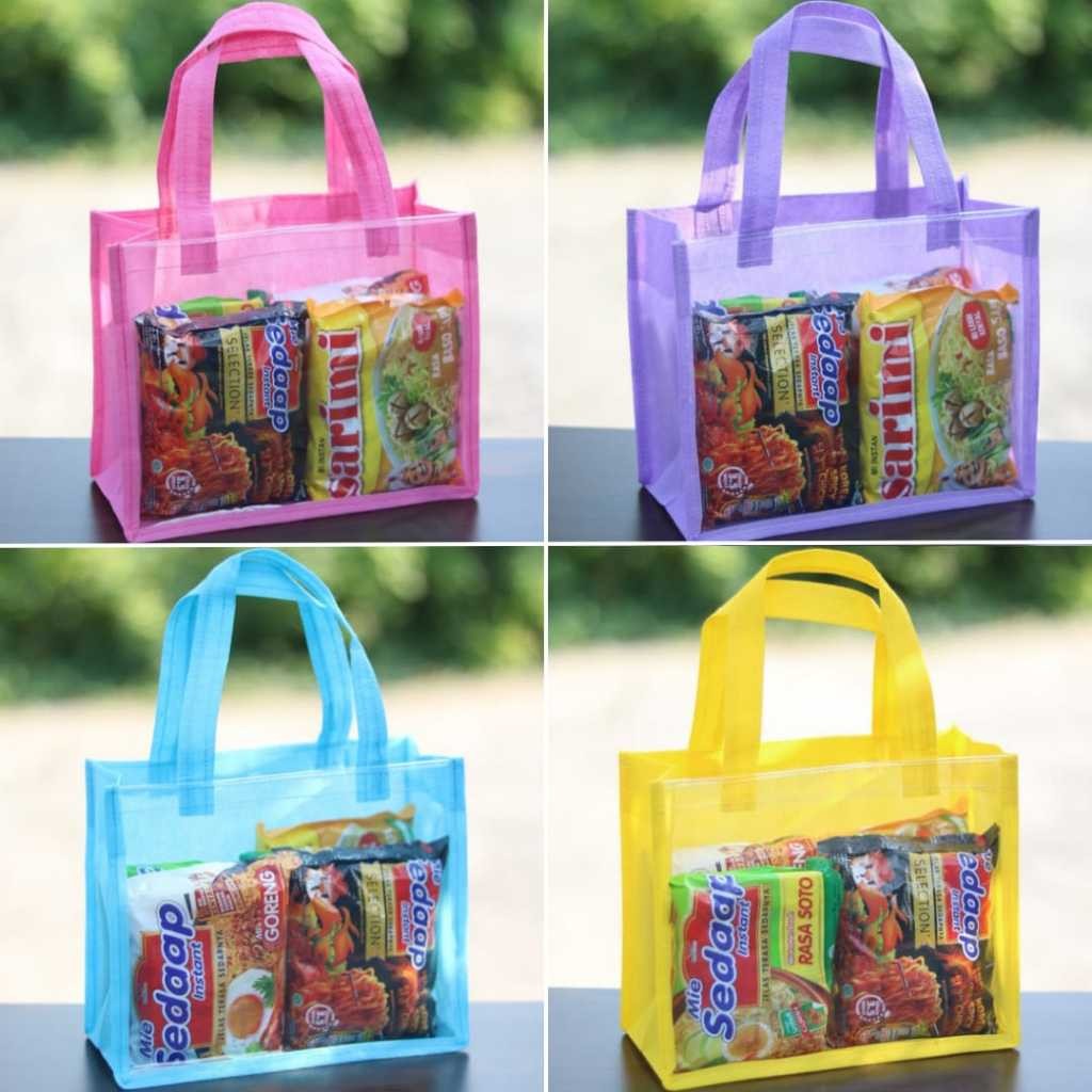 

COD Tas Ulang Tahun Anak P20xL10xT20 Souvenir Mika Spunbond Bening Transparan