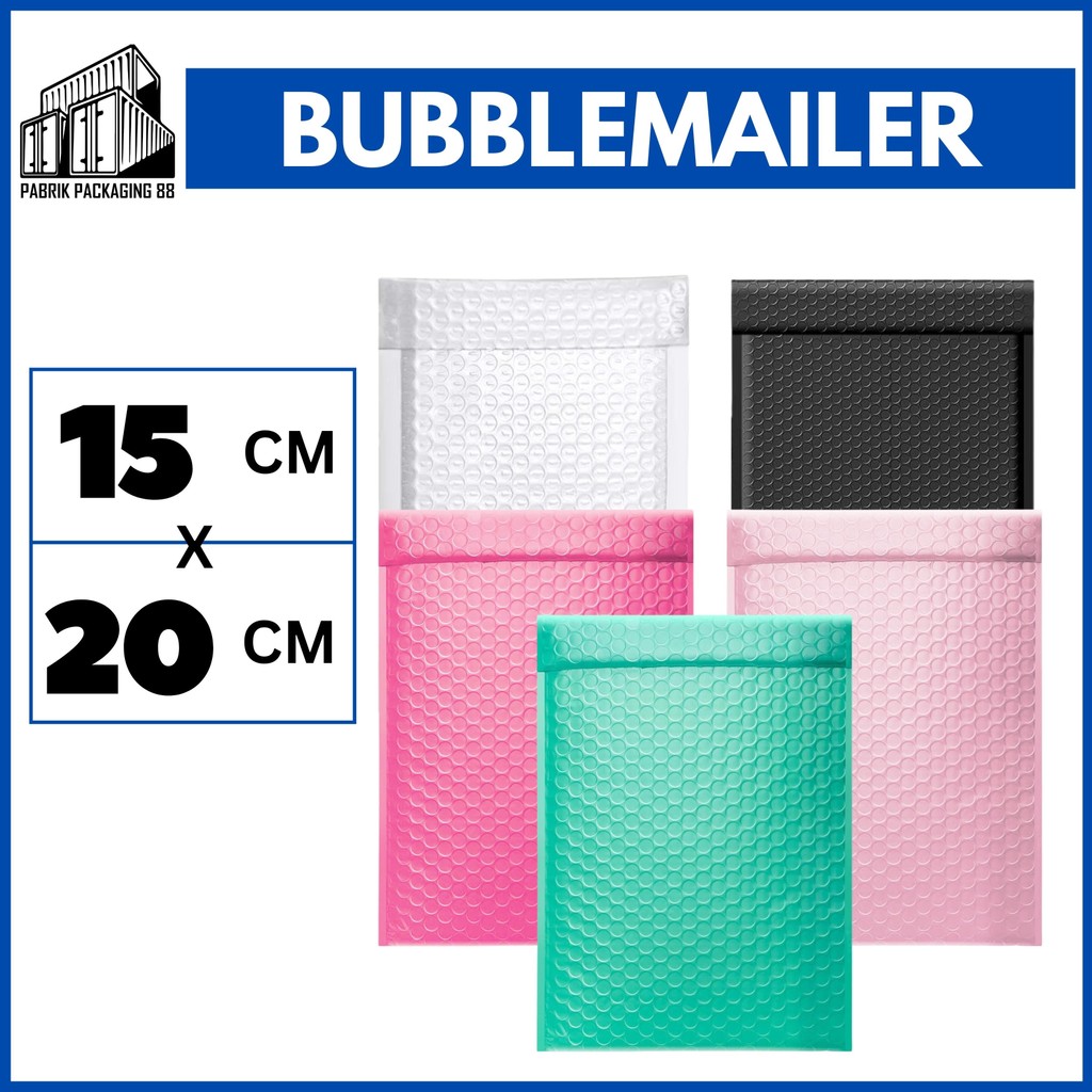 

Amplop Bubble Mailer 15x20 Cream Putih Hitam Pink Tosca Polybubble Bubblemailer Packing Online Shop