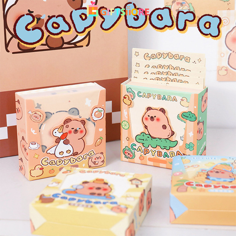 

✨COD Buku Memo Capybara Pesan Lucu Memo Kertas Kartun Kartun Bahan Buku Besar Tangan-GS