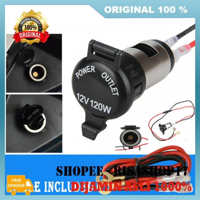 Soket Pemantik Mobil Socket Charger Mobil Motor Pemantik Api Mobil Soket Lighters Mobil 100% ASLI