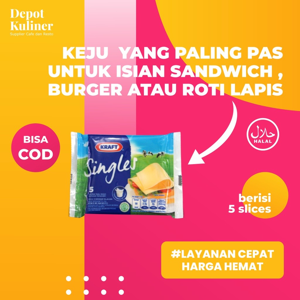 

Kraft Keju Cheddar Single 5 Slice