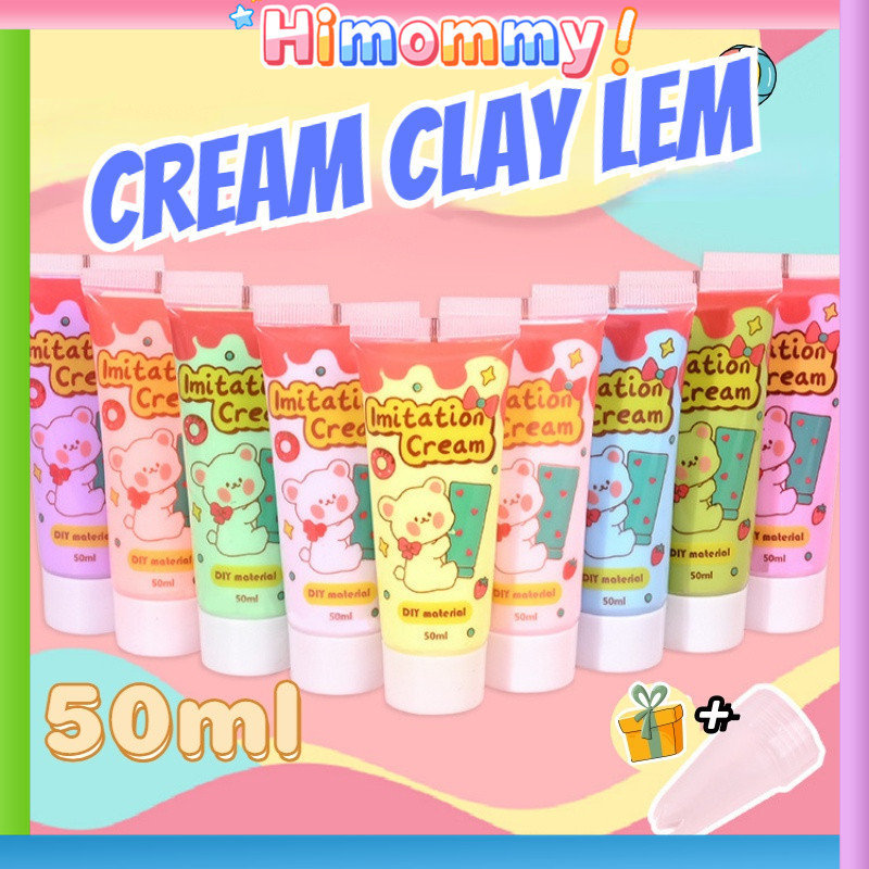 

50ml Cream Clay Lem / Krim Simulation / Cream Untuk Deco / Fake Whipped Cream / Simulation Cream