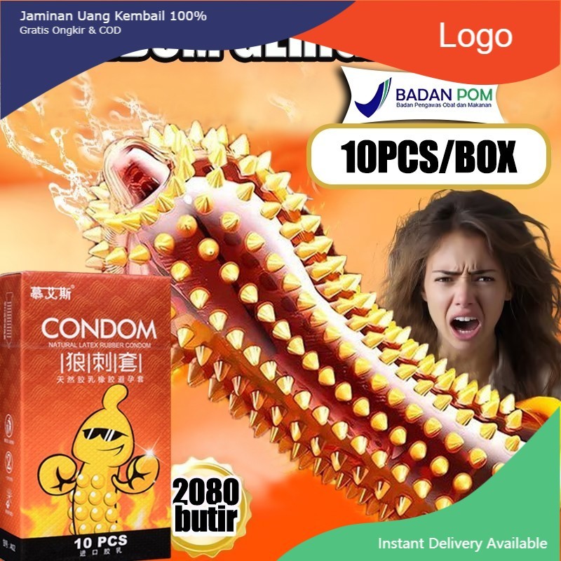 Promo Terbaru Kondom bergrigi Kondom sutra bergerigi Kondom grigi Alat kontrasepsi 10pc/Box kondom p