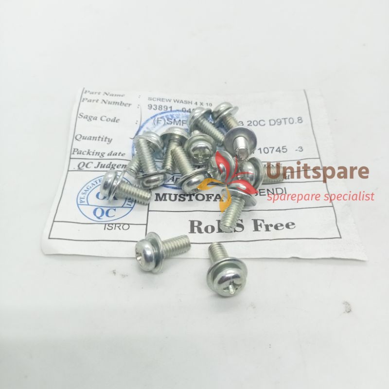 BOLT M4X12 ORIGINAL BAUT 7 M4 1 CM BAUT KARBULATOR DOBELE RING BAUT ORI unitspare