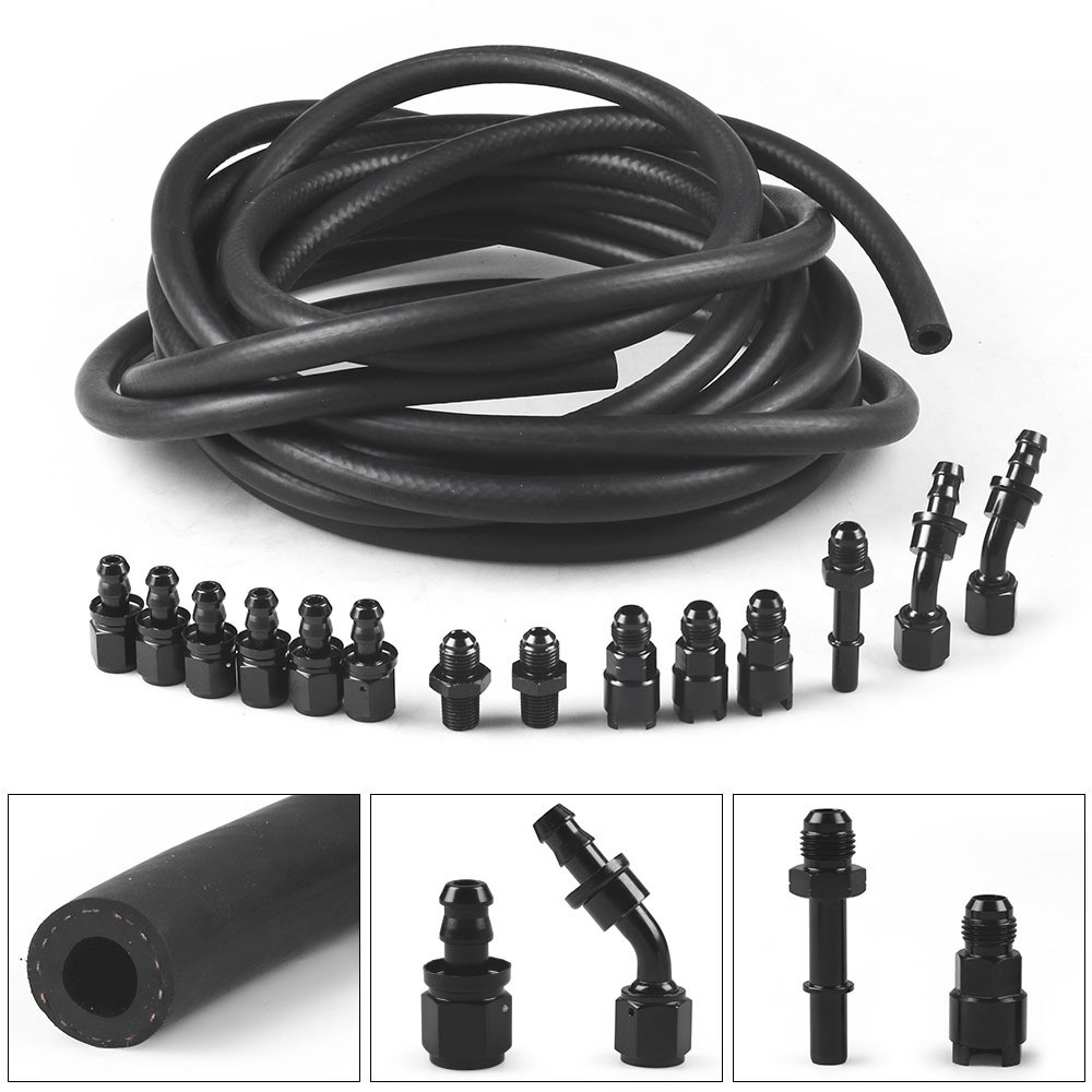 High pressure 6AN 25 Foot fuel injection Hose and fiitings Kit For C5 Cruiser Corvette For LS Swap F