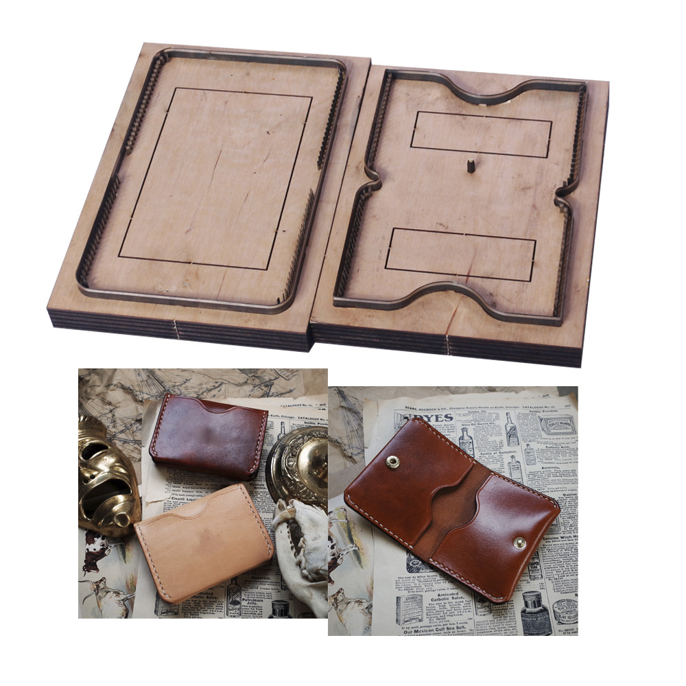

DIY leather craft vintage cardholder simple made wallet die cutting mold metal hollowed punch tool steel blade set