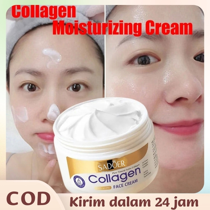 Collagen Cream Original Paket BPOM Siang Malam Retinol Cream 100g Whitening Anti Aging Perbaikan Ret