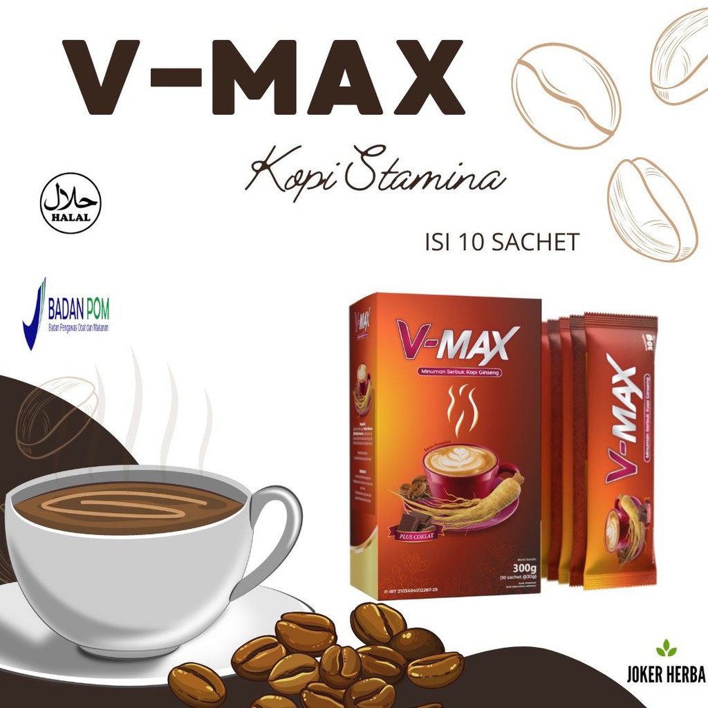 

VMAX KOPI Rasa Coklat Supleman Penambah Stamina Gairah Wanita - Orignal V-MAX terlaris saat ini