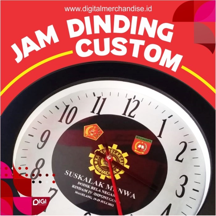 JAM DINDING CUSTOM SATUAN bisa logo, foto atau desain sendiri