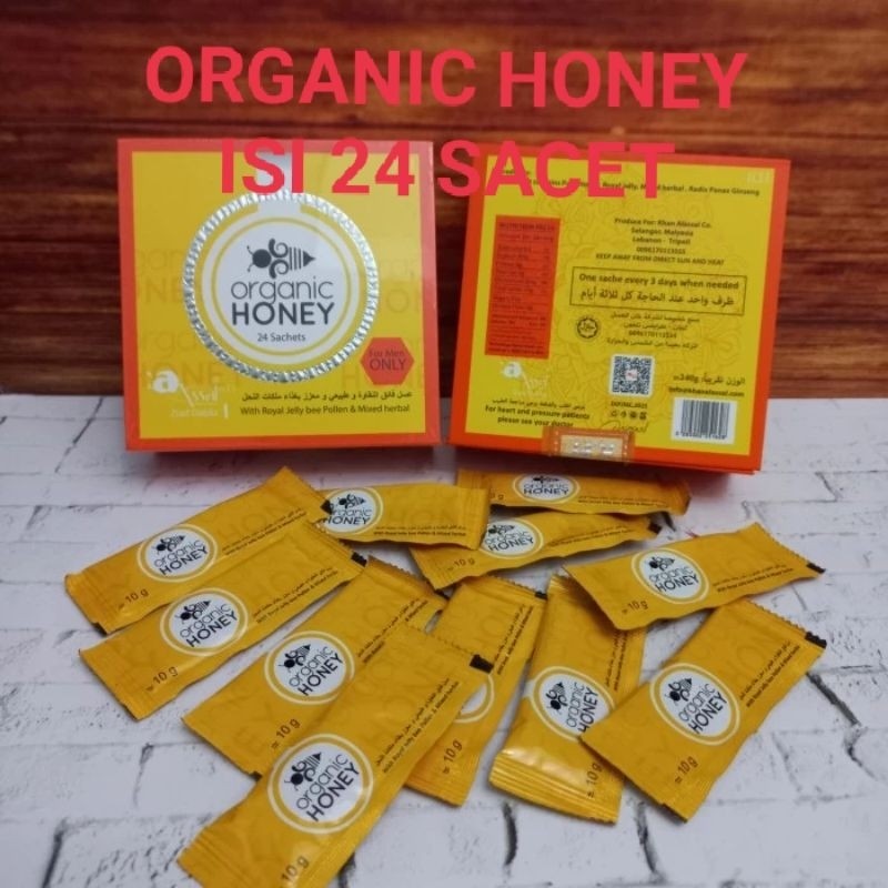 

ORGANIC HONEY ISI 24(PCS) ORIGINAL MADU PRIA