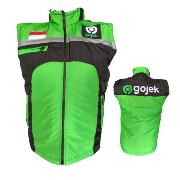 rompi gojek driver terbaru - palang hitam, M