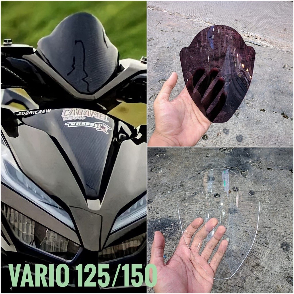 visor vario 125 150 new bening dan smoke - windshield motor