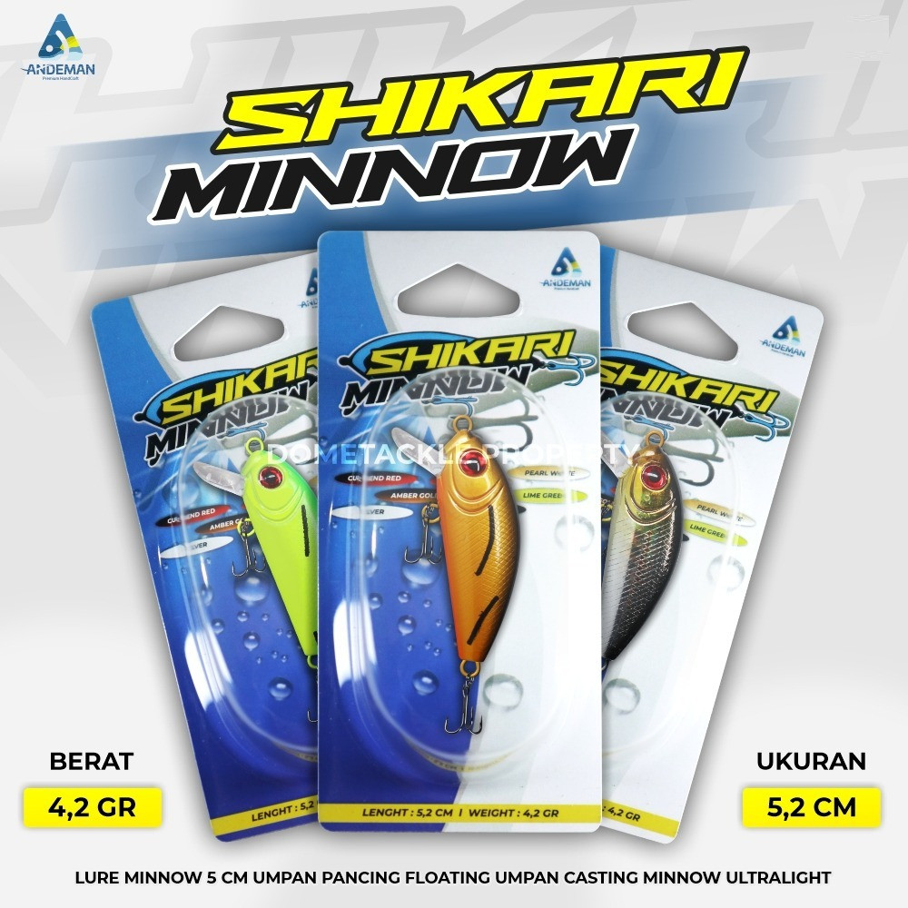 Andeman Shikari Ultracast Ralita Predator Umpan Pancing Minnow Floating Ultralight Casting Panjang 5