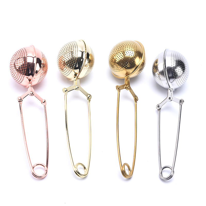 1PC 5*18cm Tea Infuser Stainless Steel Sphere Tea Strainer Spice Filter Handle Tea Ball Ball Retract
