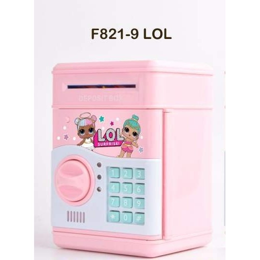 Saving Box/Celengan/Bank Box Brangkas Kitty Doraemon Minion LOL Pokemo - LOL