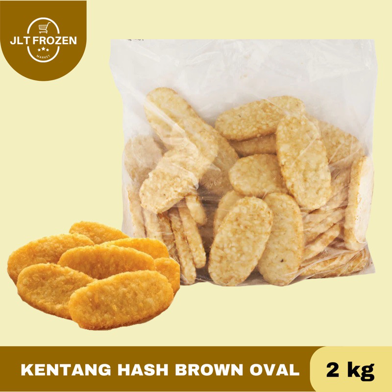 

Kentang Hash Brown Oval / Potato Hash Brown Oval 2kg