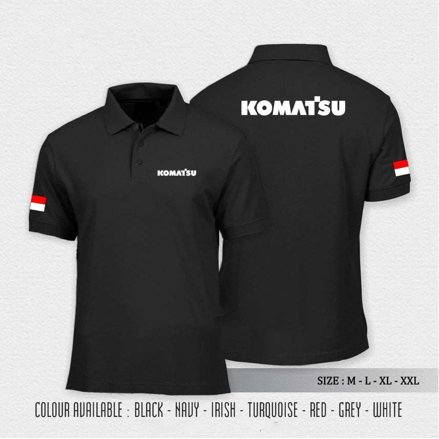 TERBARU polo shirt komatsu builder / baju kerah komatsu alat berat BAJU SERAGAM