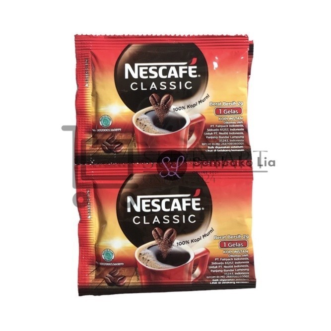 

Nescafe CLASSIC 2gr Isi 10 Sachet / Kopi Murni 100% Robusta