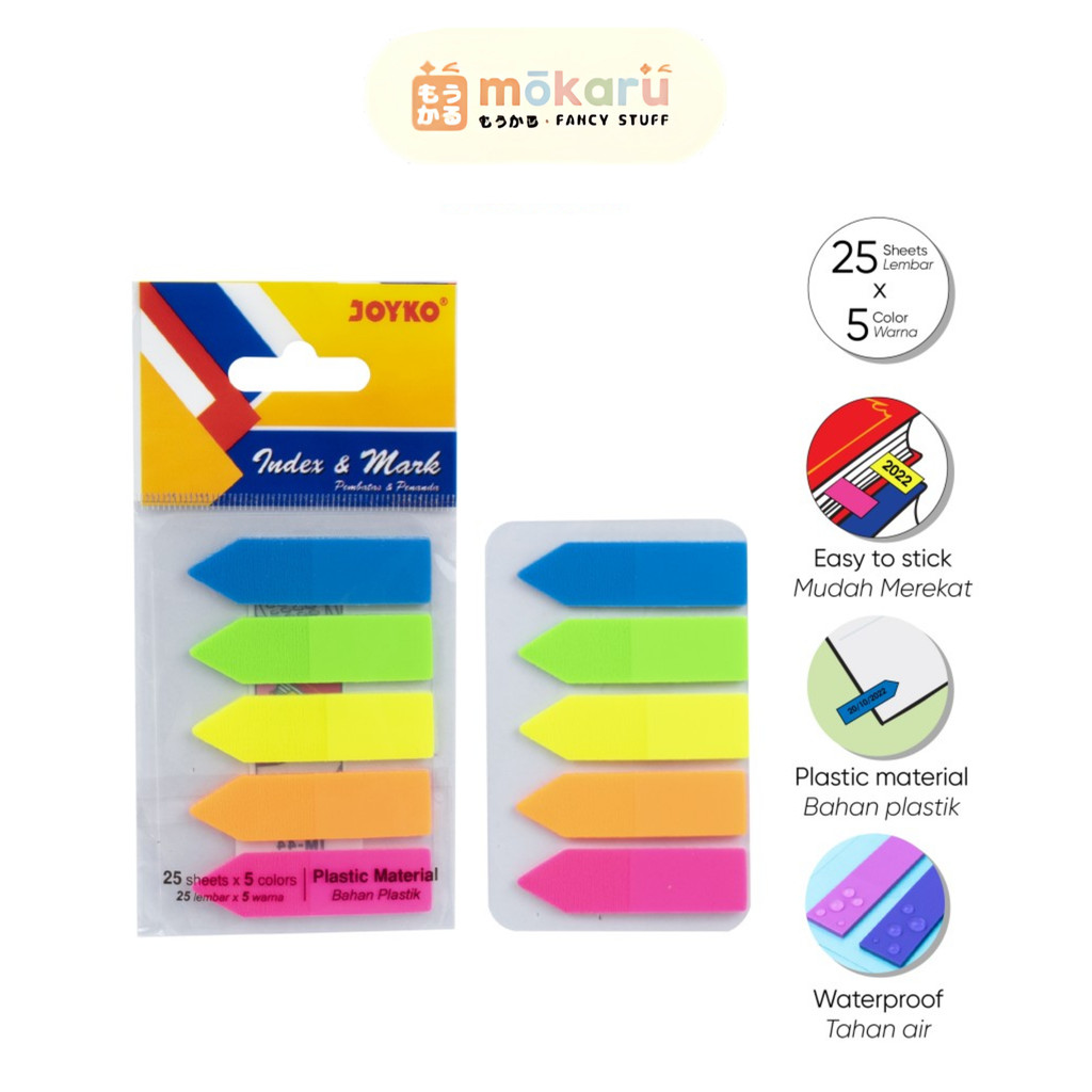

Joyko Pembatas Penanda Panah Index & Mark IM 44 / Bookmark Penanda Bahan Plastik