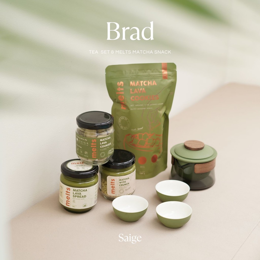 

[SAIGE] BRAD x MELTS Tea Set Minimalis Matcha Kado Unik Gift Set