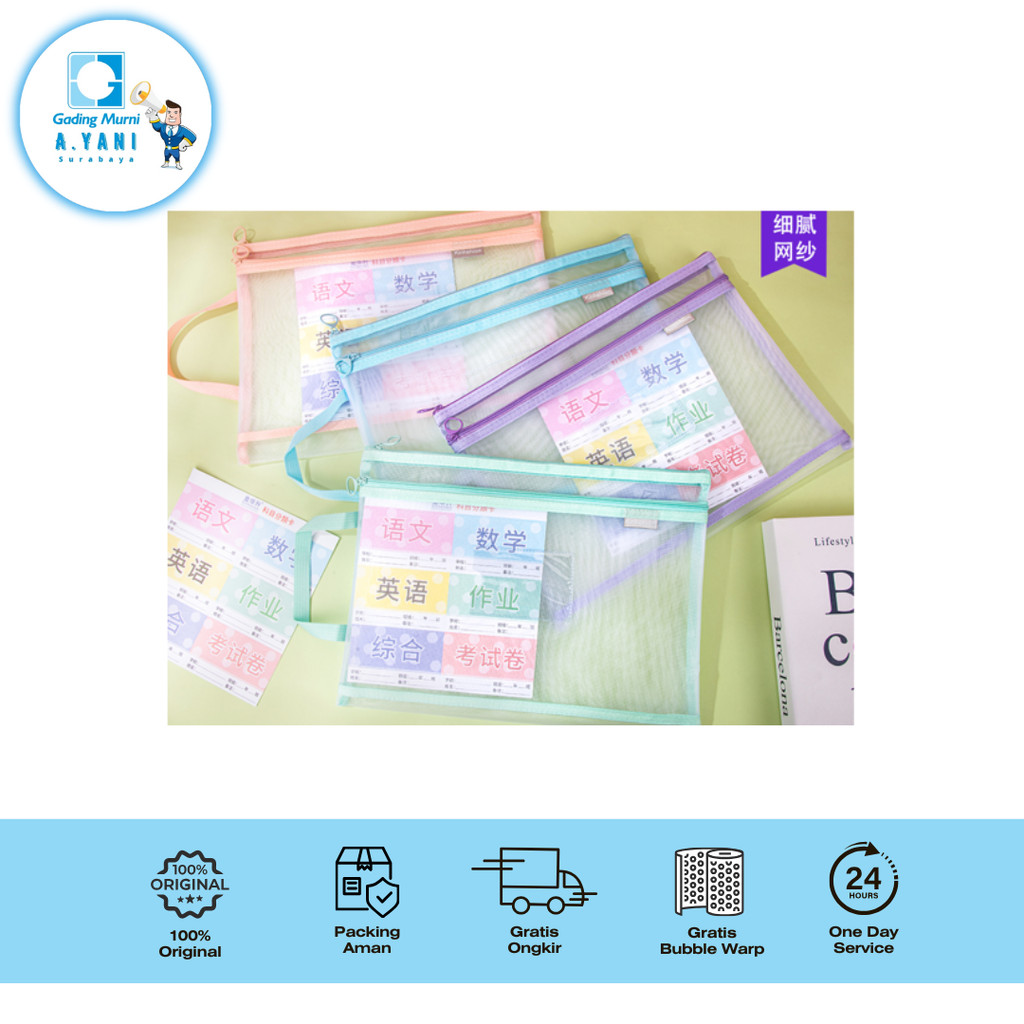 

KINHSHION ZIPPER BAG A4-101-5 WARNA CAMPUR