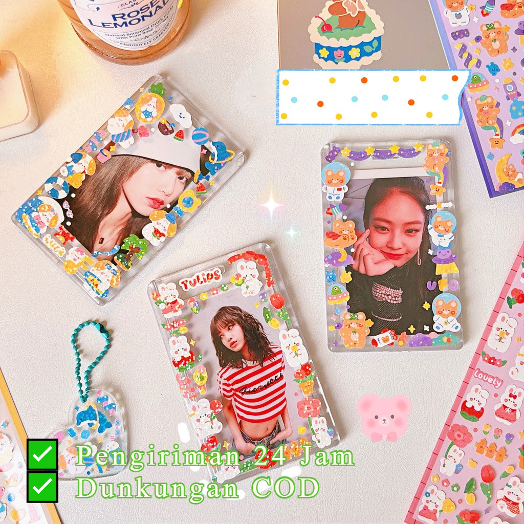 

[K.Anissa] Pengiriman 24 Jam ✅ Handbook Stickers Keychain Idol Photo Cassette Sticker Card Decoration Pattern Keychain DIY