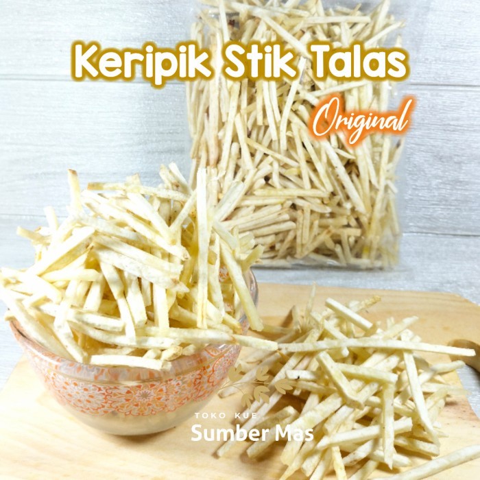 

KERIPIK STIK TALAS PUTIH ORIGINAL / SNACK KRIPIK TALAS BOGOR GURIH - 1/4 kg