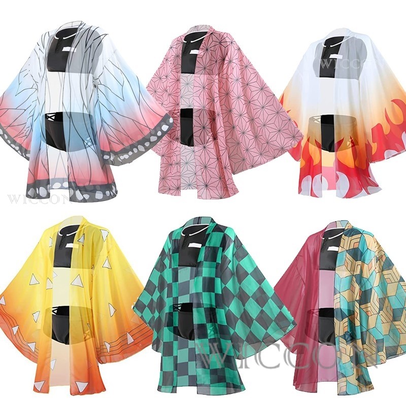 Demon Kocho Hashira Shinobu Nezuko Cosplay Swimwear Costume Swimming Doujin Slayers Cloak Anime Comi
