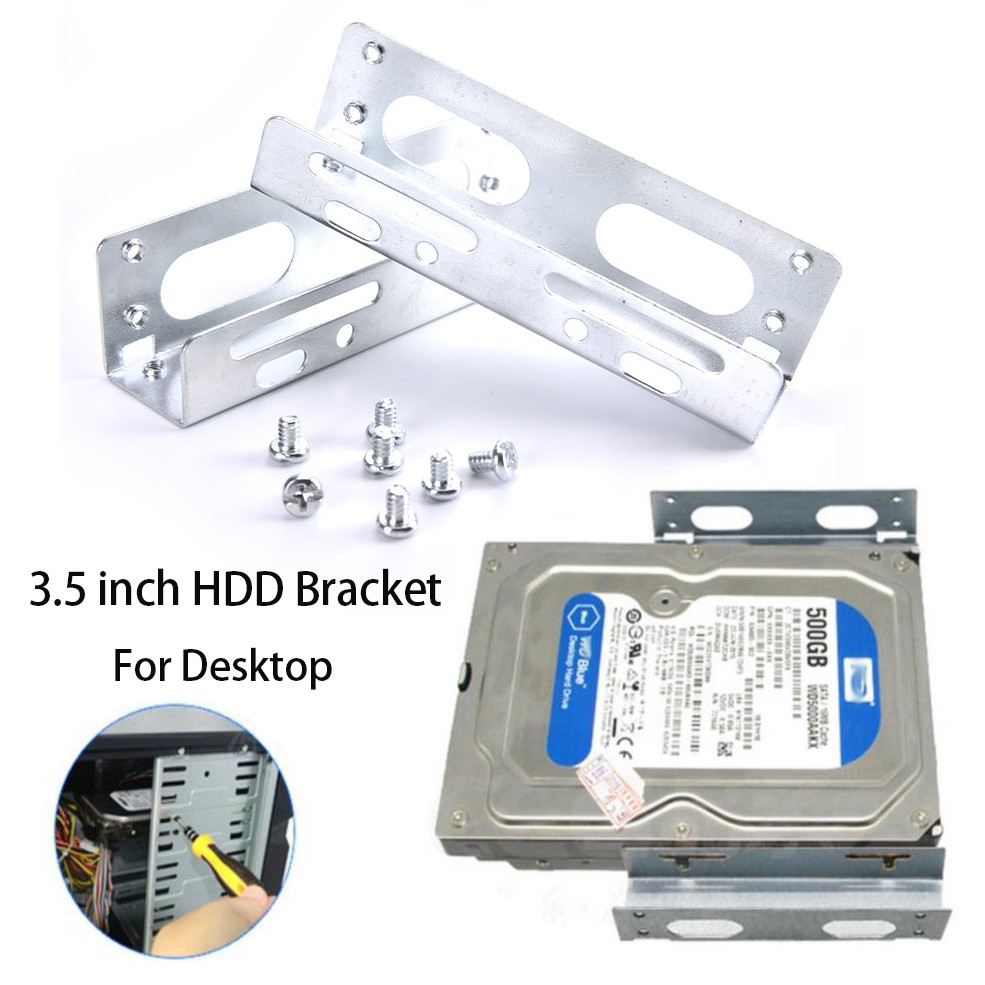 2PCS Desktop Hard Drive Bracket 3.5 To 5.25 Optical Drive Expansion Holder Hard Drive Rack Bracket C