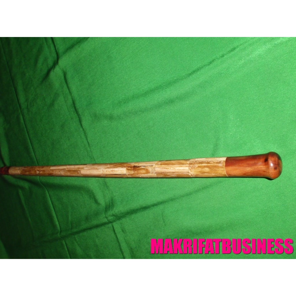 MAKRIFATBUSINESS Tongkat Komando Kayu Tali Arus Putih Kombinasi Galih Nagasari  01 Kode TKTPKNP1