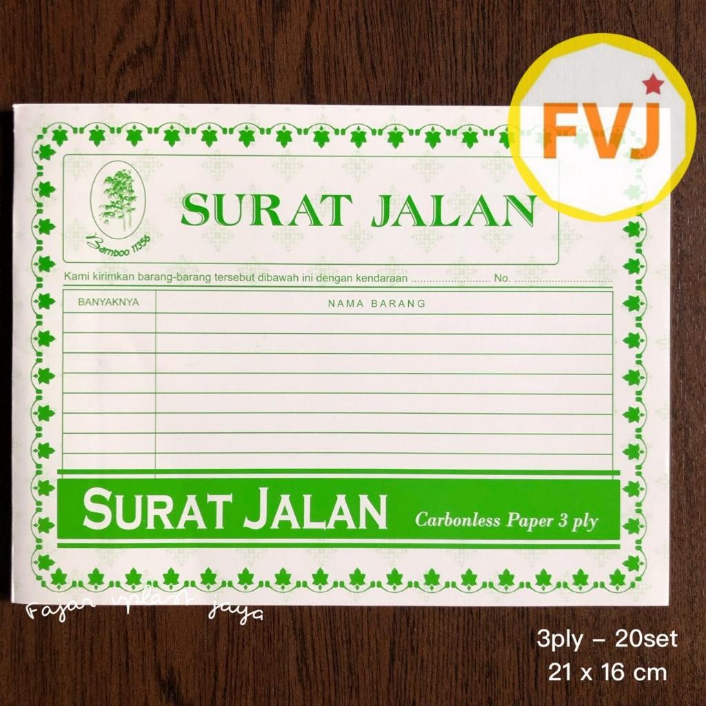 

Bamboo Surat Jalan 3 Ply / Rangkap 3 [10 Pcs]
