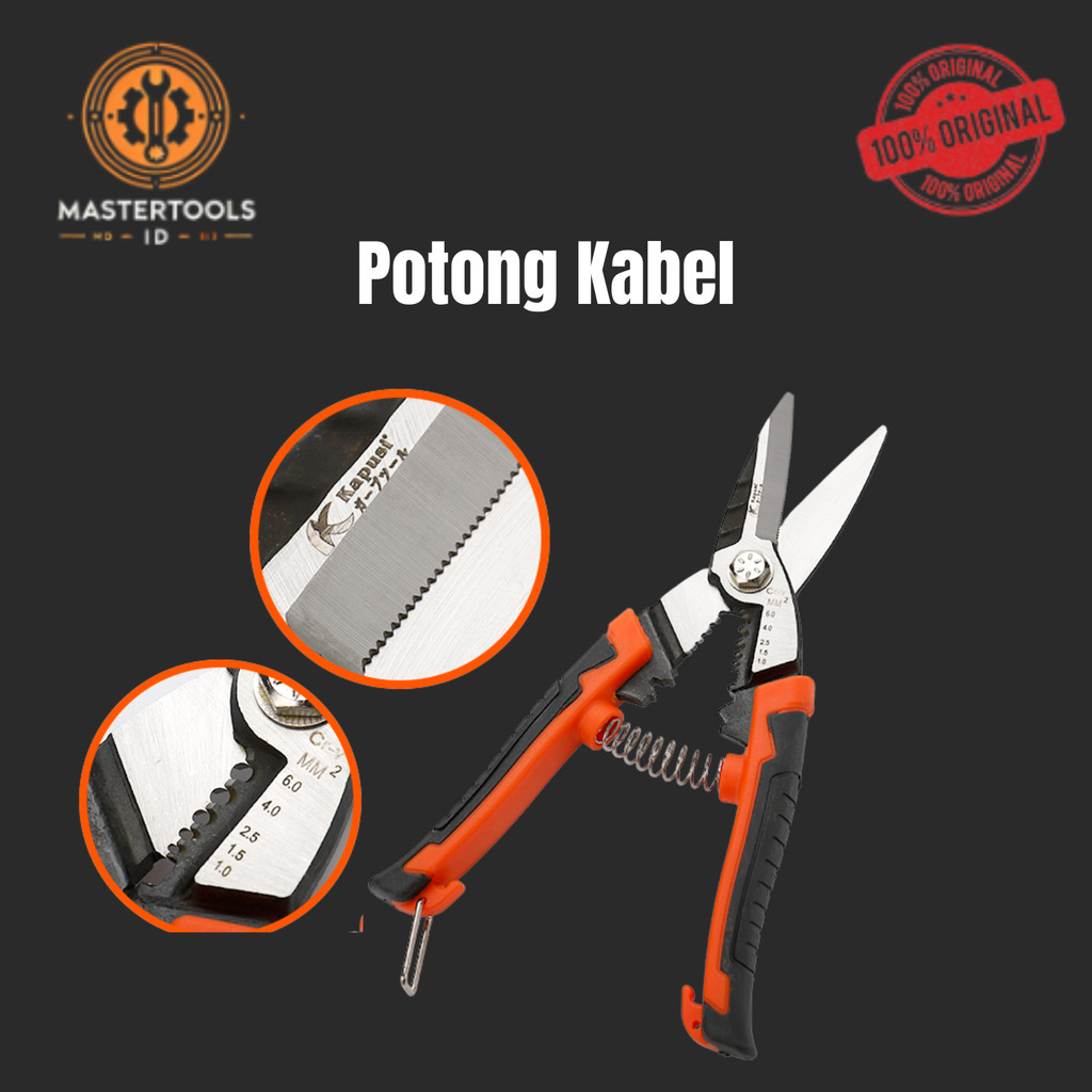 Kapusi Tang Kupas Kabel /Tang Potong Kupas Kabel /Tang Stripper multifungsi