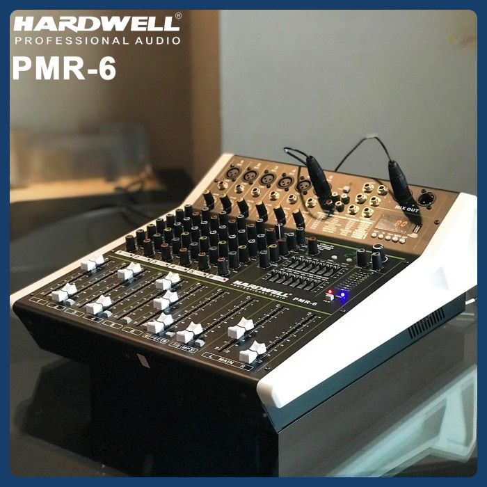 Power Mixer Audio Hardwell PMR 6 / PMR6 New Professional Audio Mixer Karaoke USB Bluetooth Original