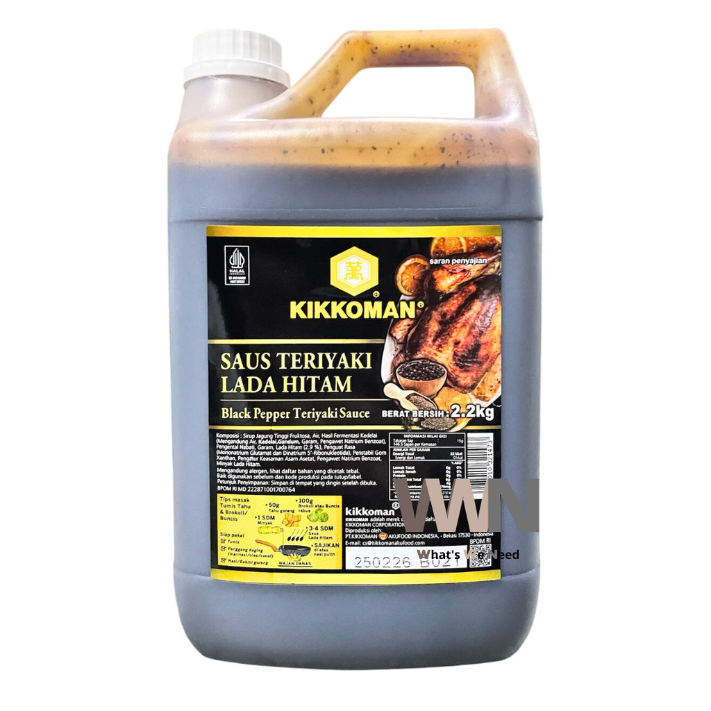 

Kikkoman Saus Teriyaki Lada Hitam Halal 2L - Teriyaki Blackpepper Sauce