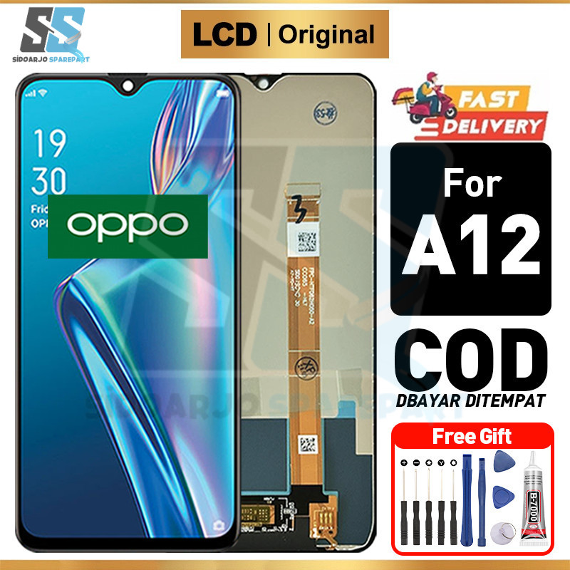 LCD OPPO A12 Original fullset Touchscreen hp ori asli Compatible For Glass Touch Screen Digitizer