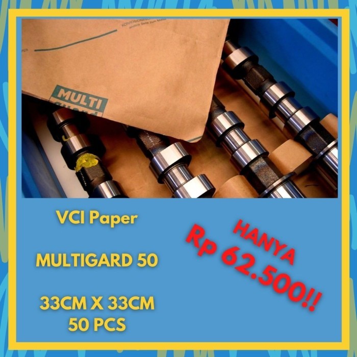 

best -KERTAS ANTI KARAT VCI Multigard 50 Ukuran 33cm X 33cm 1 Pack (50 PCS)