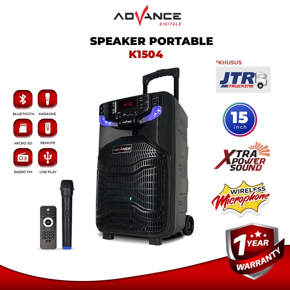 Advance K1504 Speaker Meeting Bluetooth Salon Aktif 15 inch FREE Mic Karoke