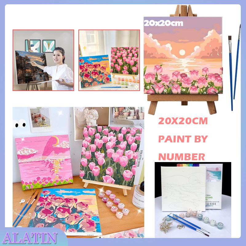 

DIY Digital Painting Kit / Digital Painting Kit Kanvas Painting-Alat Lukis Lengkap 1 Paket Alat Melukis