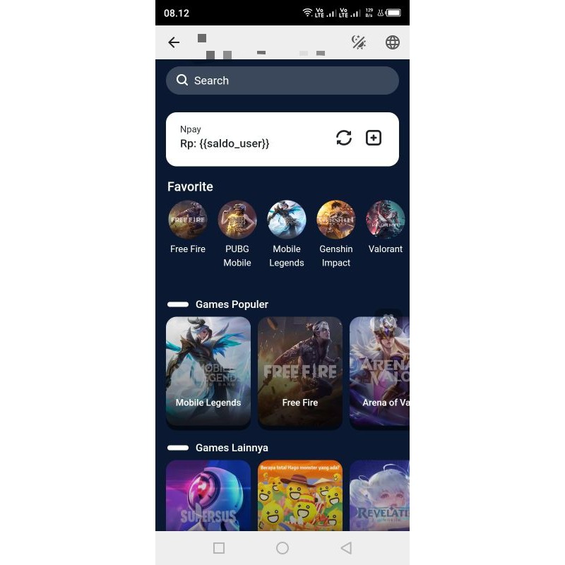 Sc Home Game Dan Sc Riwayat Transaksi Bukaolshop