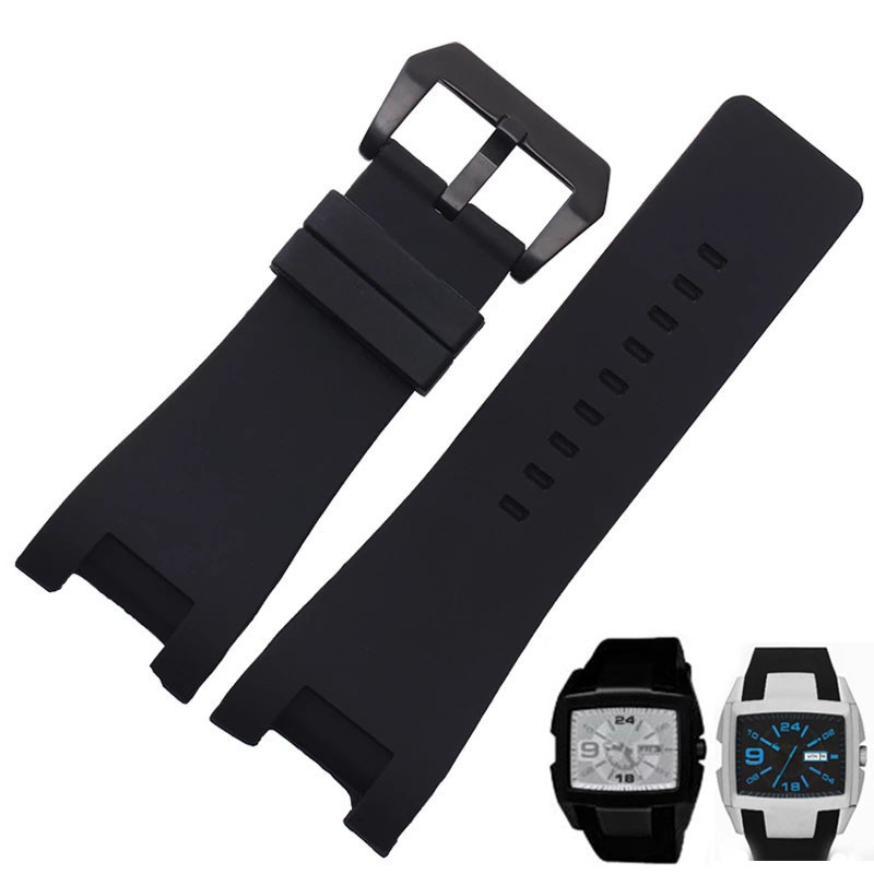 New Rubber Watchbands for Diesel DZ1216 DZ1273 DZ4246 DZ4287 High Quality Watch Strap 32*18mm Water 