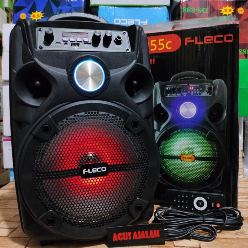 Cod Speaker bluetooth karaoke 8,5inch bonus mic / speaker fleco f955c f955d /speaker 8,5inch /speake